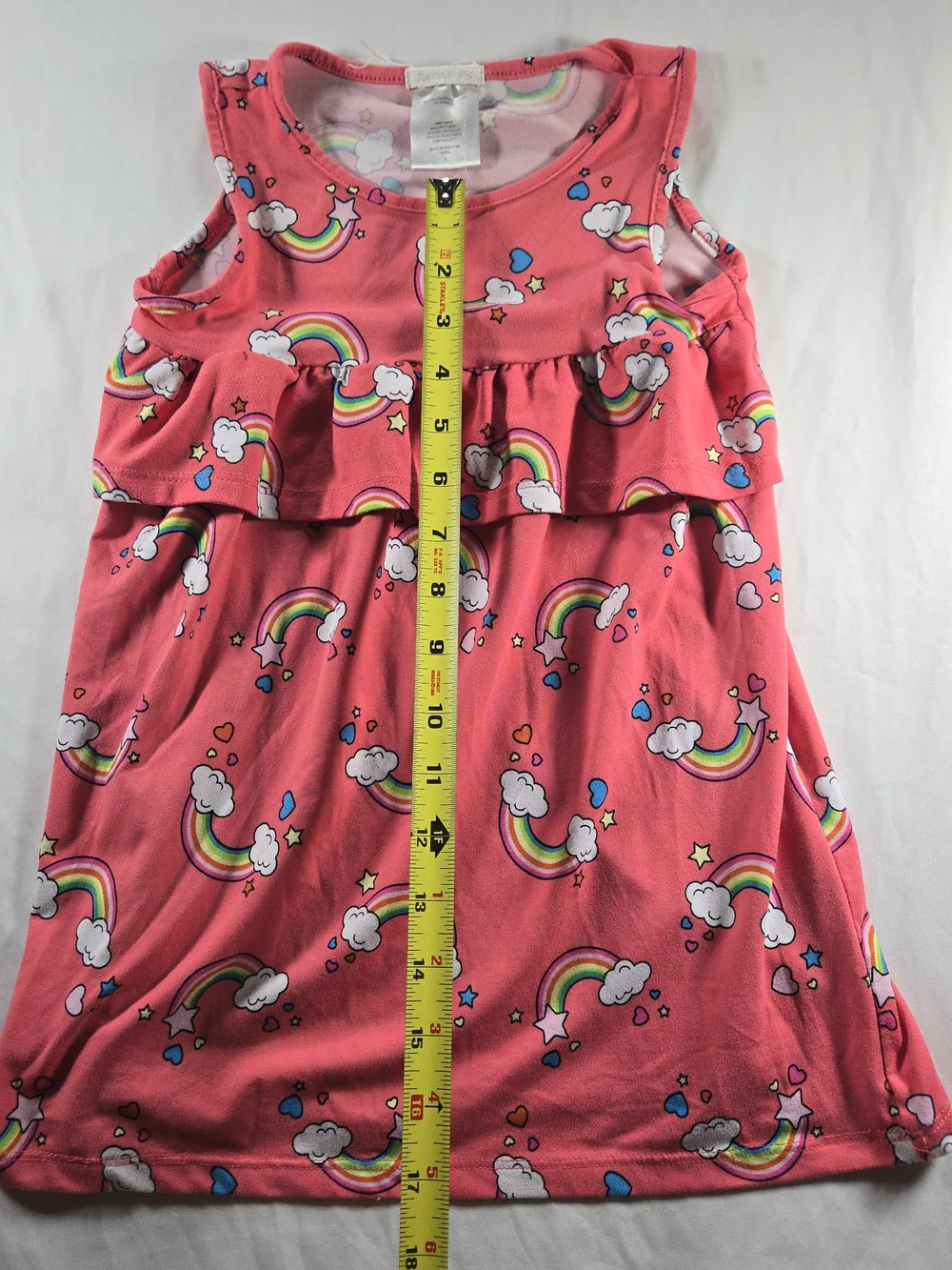 Source Unknown Pink Coral Rainbow Flutter Dress